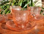Lot de 4 tasses en verre rose Arcoroc n°1183