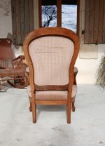 Ancien fauteuil Voltaire en noyer n°11952