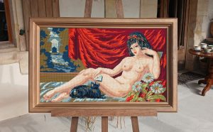 Canevas vintage / Femme nue / n°11965