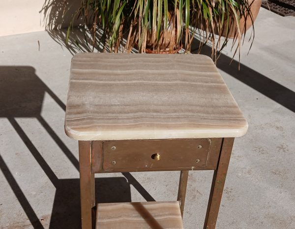 Ancien chevet en marbre et laiton n°11967