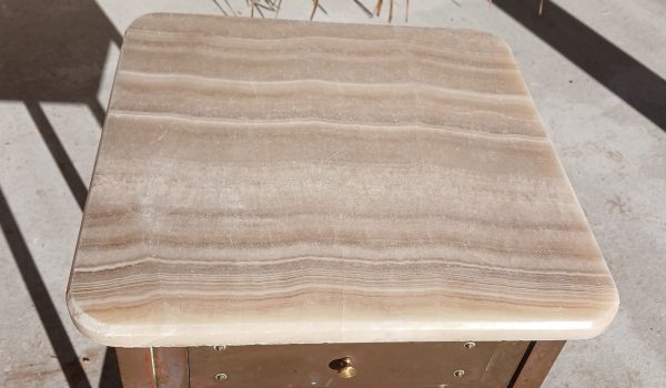 Ancien chevet en marbre et laiton n°11967