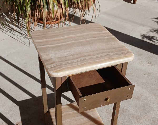 Ancien chevet en marbre et laiton n°11967