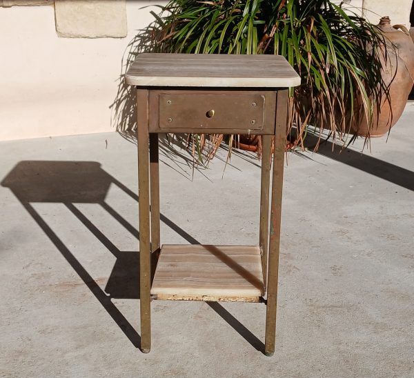 Ancien chevet en marbre et laiton n°11967