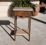 Ancien chevet en marbre et laiton n°11967