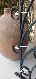 Ancienne grille de séparation en fer forgé n°12002