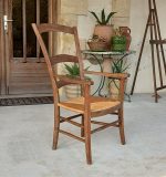 Ancien fauteuil paillé n°12003