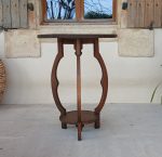 Ancien guéridon / Sellette / chêne / Art Déco / n°12034