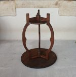 Ancien guéridon / Sellette / chêne / Art Déco / n°12034