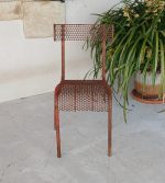Chaise vintage en métal / Malaval / n°12043
