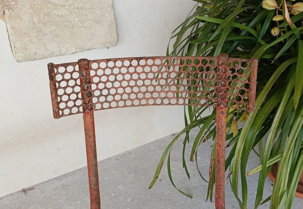 Chaise vintage en métal / Malaval / n°12043