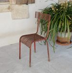 Chaise vintage en métal / Malaval / n°12043