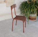 Chaise vintage en métal / Malaval / n°12043