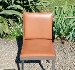 Chaise vintage de bureau en métal et simili n°12049