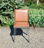 Chaise vintage de bureau en métal et simili n°12049