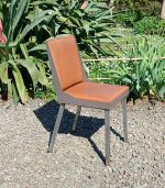 Chaise vintage de bureau en métal et simili n°12049