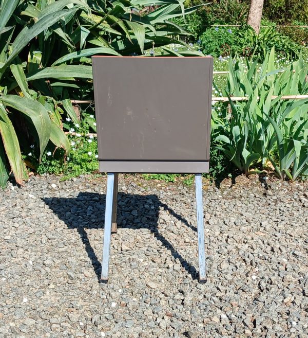 Chaise vintage de bureau en métal et simili n°12049