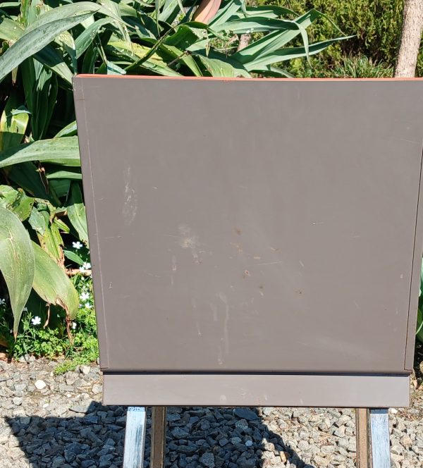 Chaise vintage de bureau en métal et simili n°12049