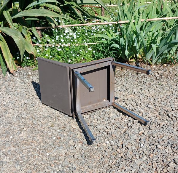 Chaise vintage de bureau en métal et simili n°12049