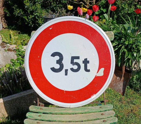 Ancien panneau de signalisation 3.5 T n°12062