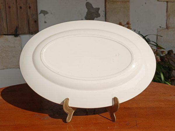 Ancien plat ovale / Liserons / Terre de fer / n°12082