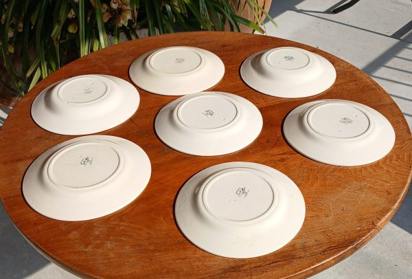 Lot de 7 anciennes assiettes Creil et Montereau Anglais n°12083