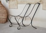 Anciens pieds de banc en fer forgé n°12095