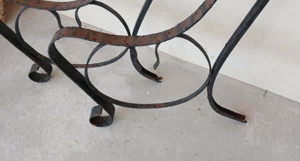 Anciens pieds de banc en fer forgé n°12095