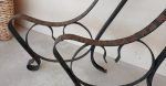 Anciens pieds de banc en fer forgé n°12095
