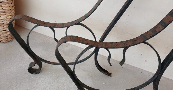 Anciens pieds de banc en fer forgé n°12095