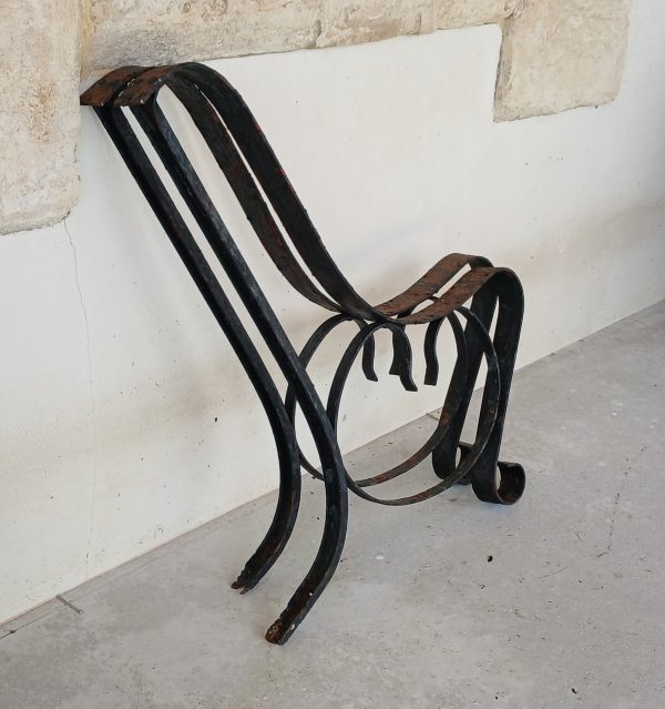 Anciens pieds de banc en fer forgé n°12095