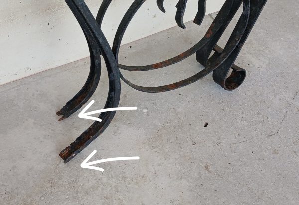 Anciens pieds de banc en fer forgé n°12095