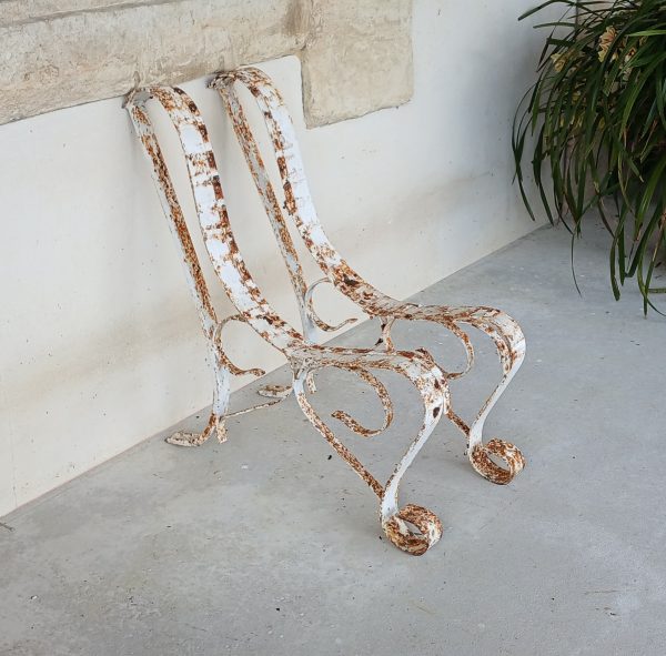 Anciens pieds de banc en fer forgé n°12096