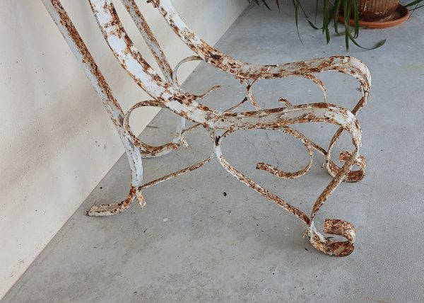 Anciens pieds de banc en fer forgé n°12096