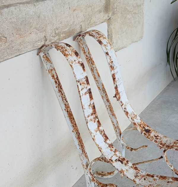 Anciens pieds de banc en fer forgé n°12096