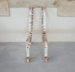 Anciens pieds de banc en fer forgé n°12096