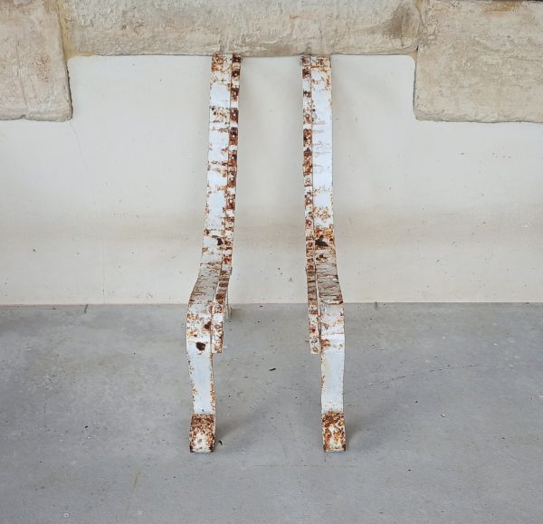 Anciens pieds de banc en fer forgé n°12096