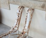 Anciens pieds de banc en fer forgé n°12096