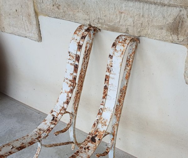 Anciens pieds de banc en fer forgé n°12096