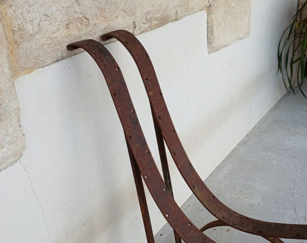 Anciens pieds de banc en fer forgé n°12097
