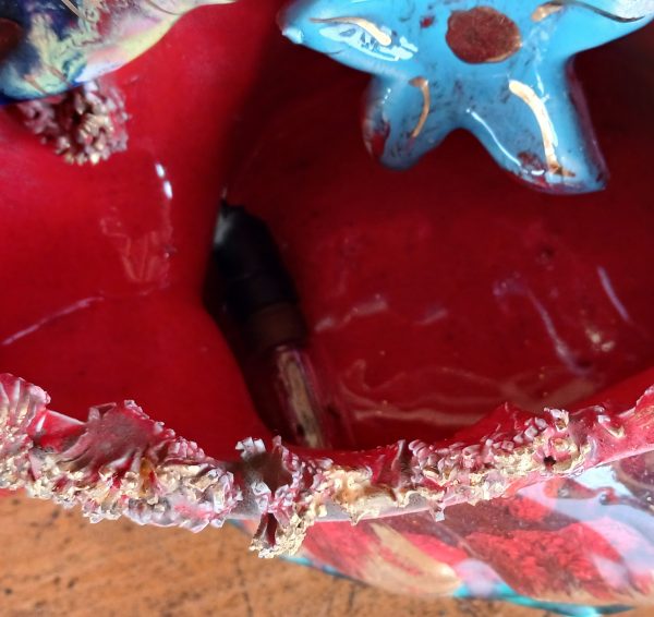 Grande lampe vintage Vallauris / Poisson / n°12110