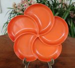 Serviteur orange / plateau apéritif vintage n°12102