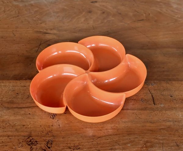 Serviteur orange / plateau apéritif vintage n°12102