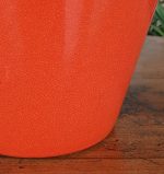 Pot de fleur vintage en céramique orange n°12101