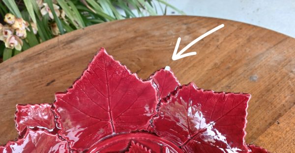 Coupe a fruits vintage en barbotine n°12114